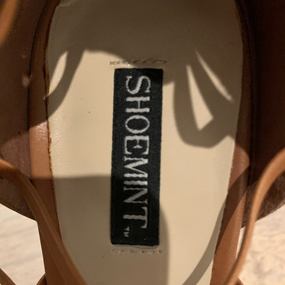 Shoemint brown leather strappy heels - Picture 6 of 7